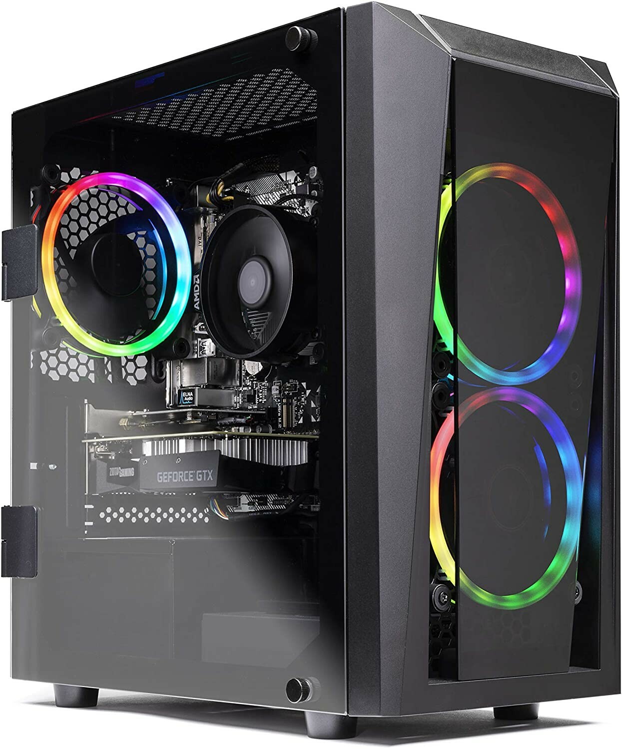 SkyTech Blaze II Gaming Computer PC Desktop – Ryzen 5 2600 6-Core 3.4 GHz, NVIDI