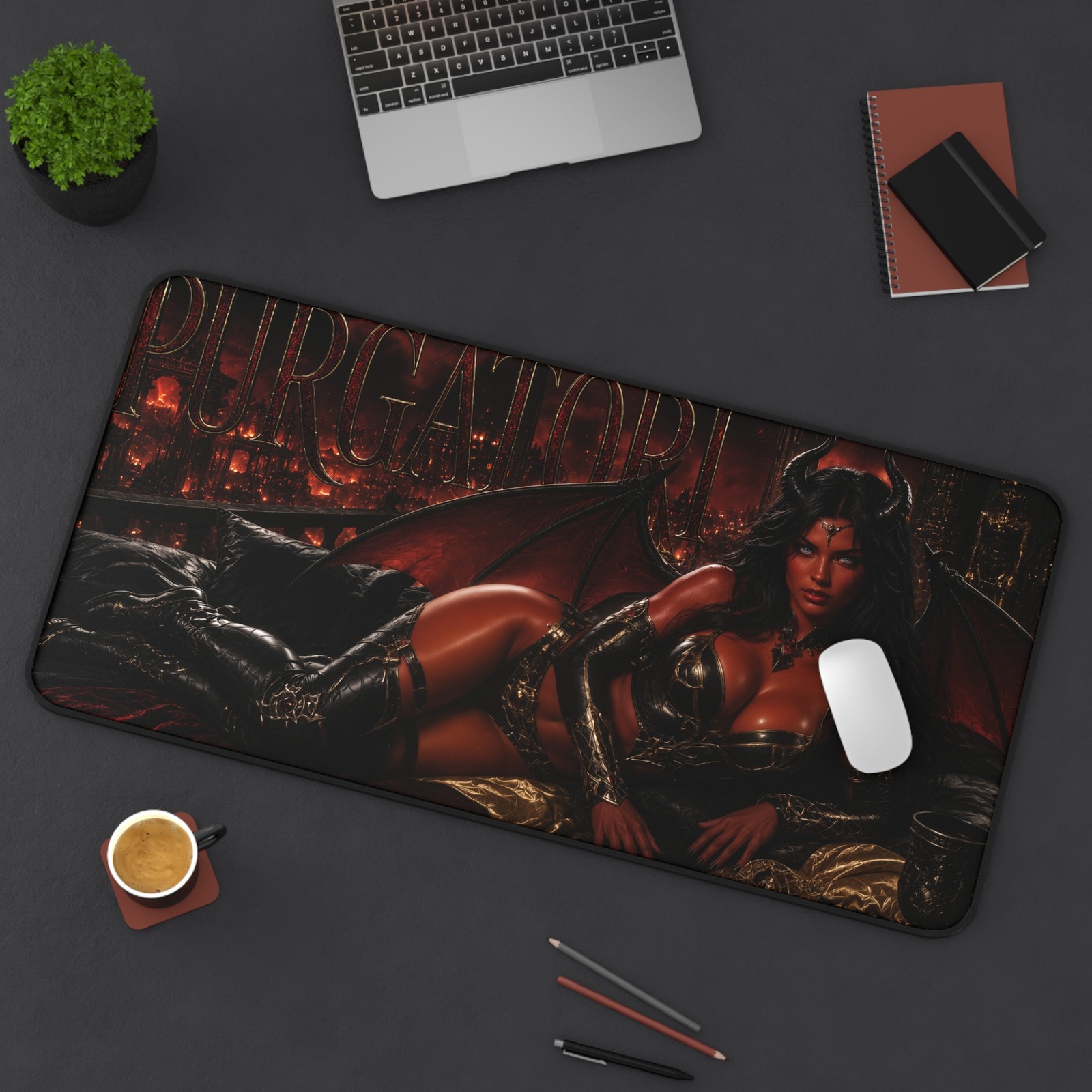 Purgatori Mouse Pad, Comic Heroine XXL Gaming Desk Mat, Vampire Pad