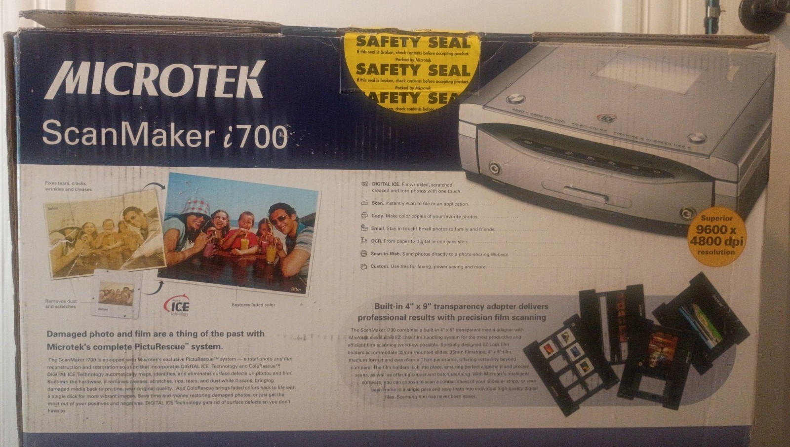 Microtek ScanMaker i700 Flatbed Film Scanner DIGITAL ICE 9600x4800 New In Box