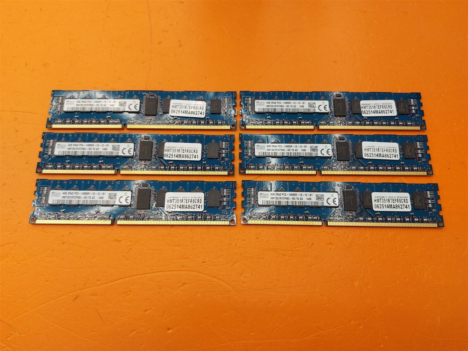 ⭐️⭐️⭐️⭐️⭐️ SK hynix 24GB (6x4GB) PC3-14900 Desktop RAM Memory Sticks
