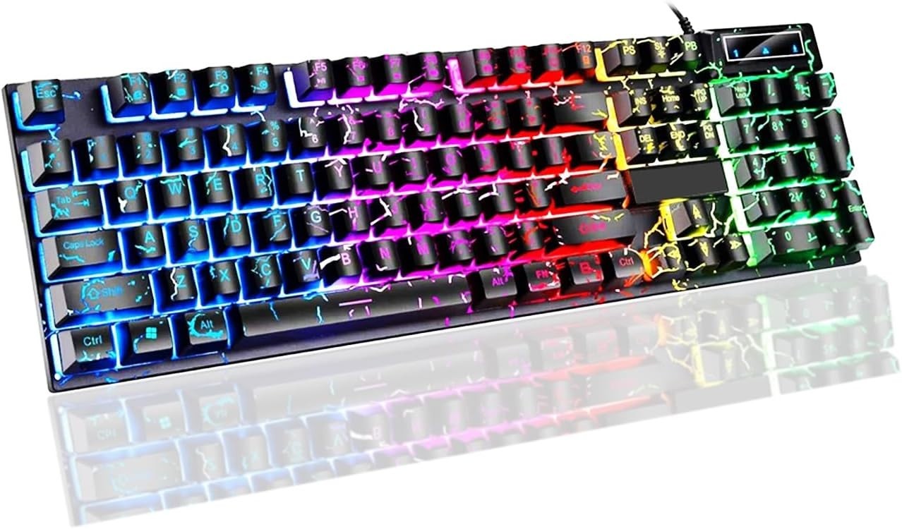 Teclado Y Mouse Mecanico Gamer Gaming Juegos Iluminacion Para PC Computadora