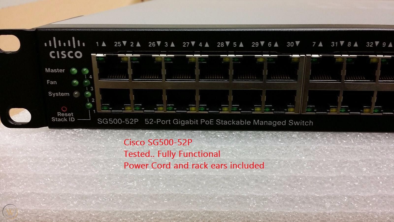 Cisco SG500-52P-K9  48 Port Gigabit Ethernet PoE+ 2xGE/2x5GE SFP delivery 2-7 d