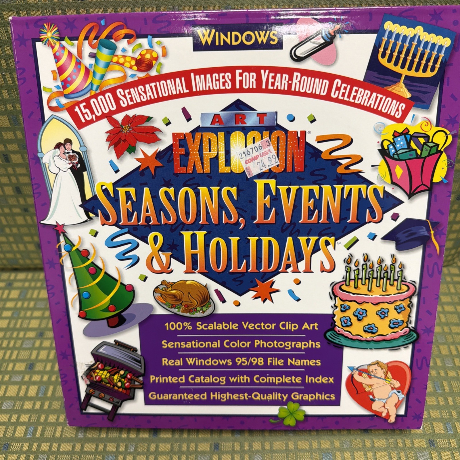 Art Explosion 15,000 Clip Art Images Seasons Events Holidays Windows 95 98 -open