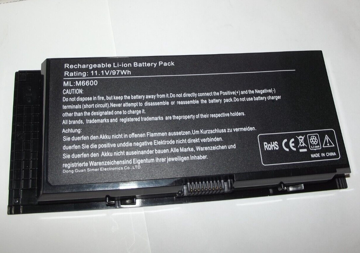 Original Dell Precision M4800 11.1V 8550mAh 97Wh Li-Ion Battery - M6600