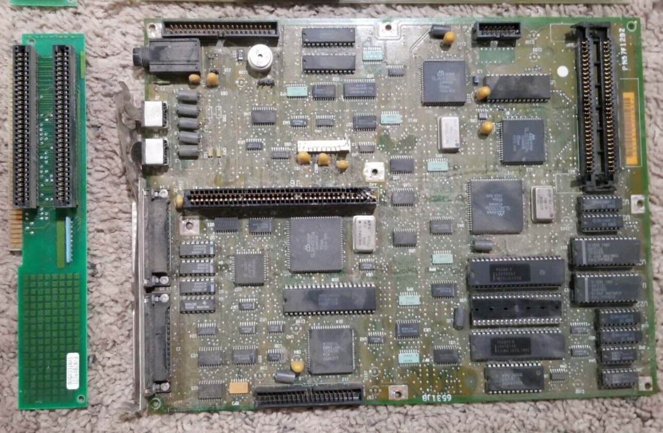 8086 motherboard 1 board with riser expansion card vintage computing gaming RARE