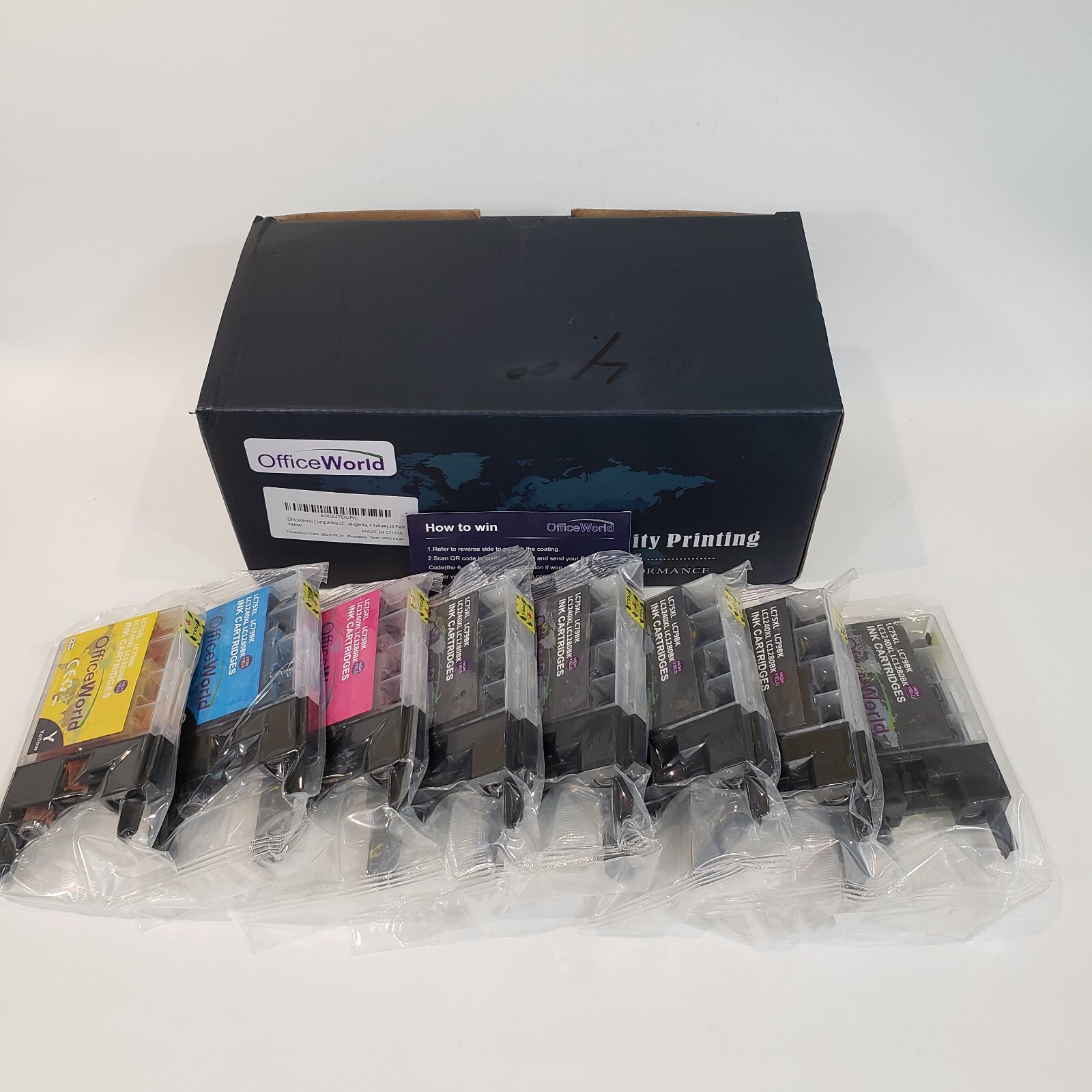 Office World Ink Cartridges 8-pack Multicolor LC75XL, LC79BK, LC1240XL, LC1280BK