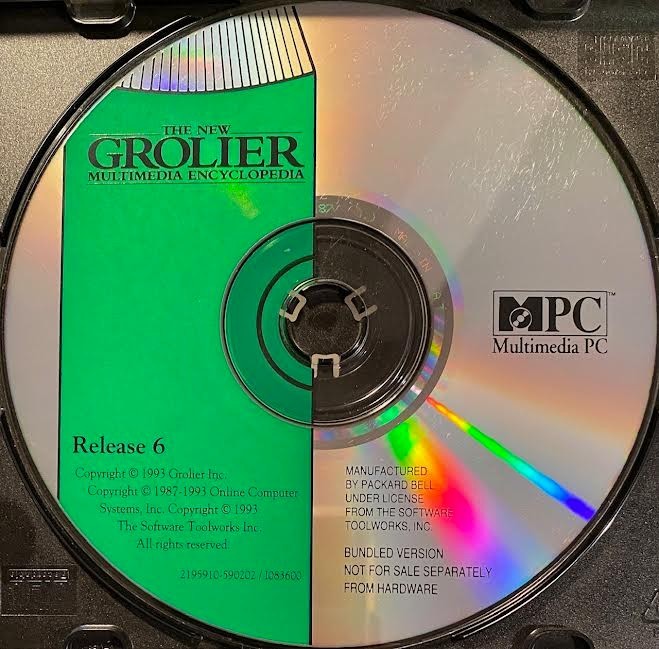 The New GROLIER Multimedia Encyclopedia, (release #6) (MPC, "Disc-Only", 1993