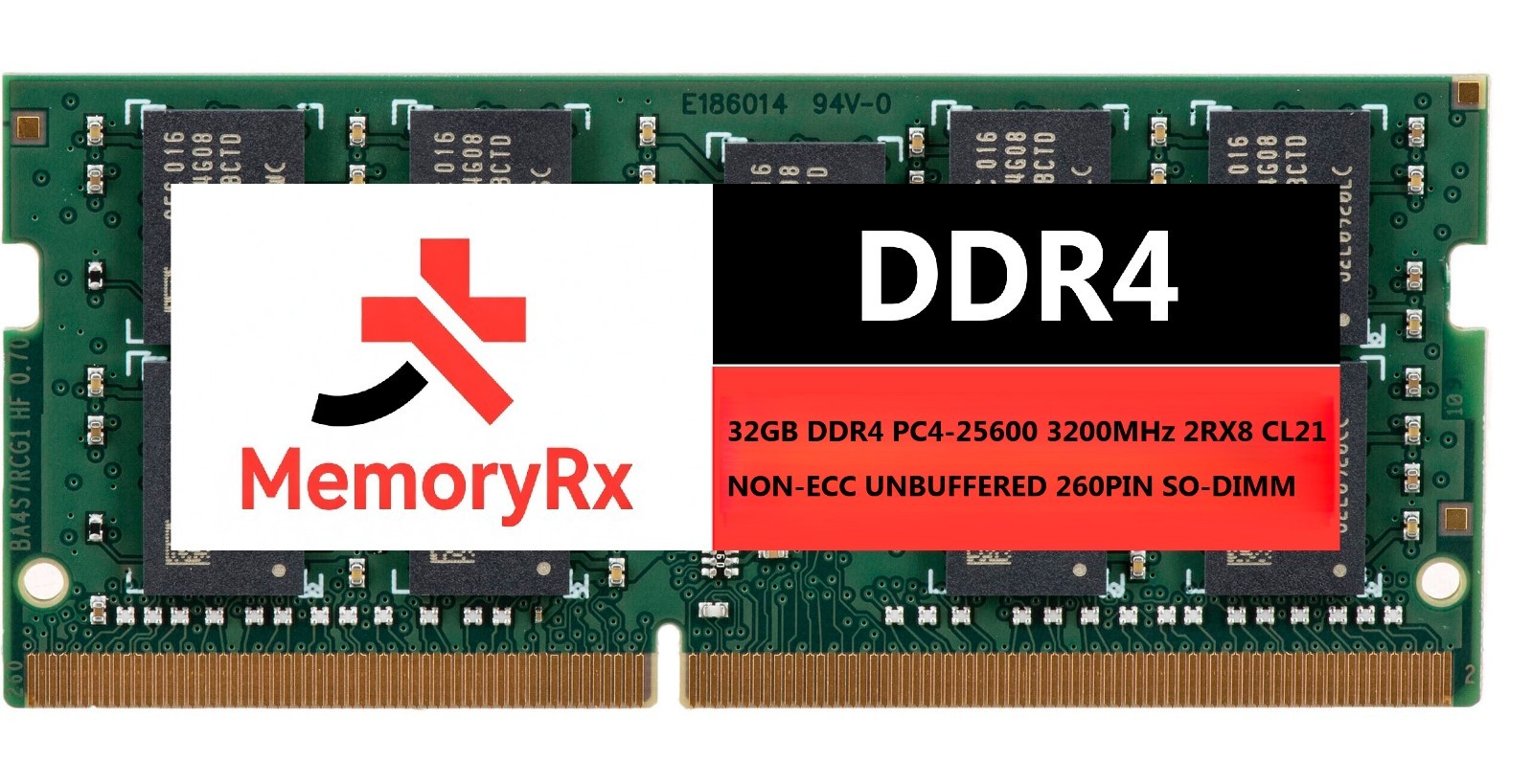 32GB DDR4 3200MHz PC4-25600  2RX8 260PIN SO-DIMM EQUIV  TO CRUCIAL CT32G4SFD832A