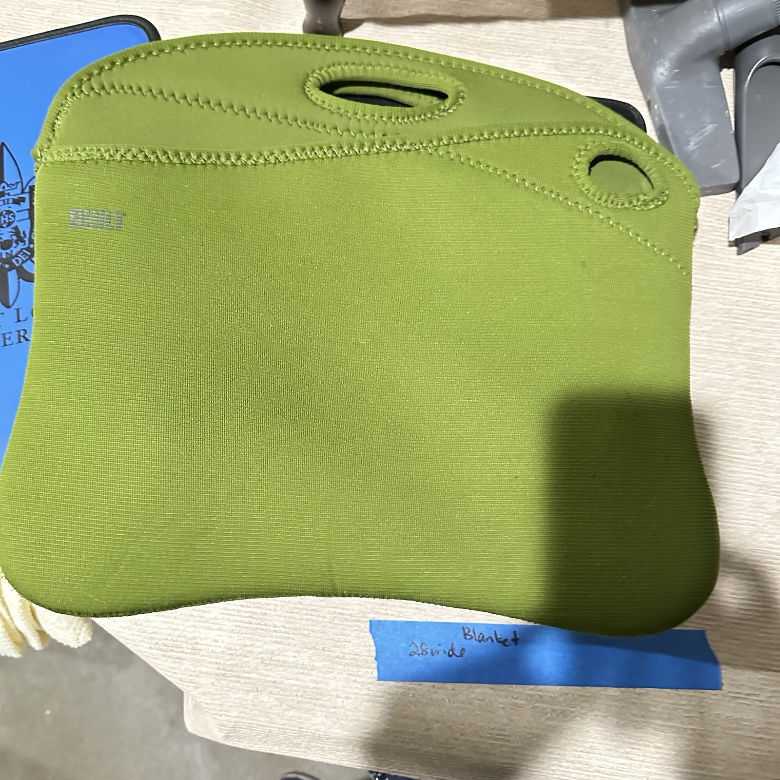 BUILT NY Overbuilt Laptop Case Bag Tote  Green With Strap 15.4 In