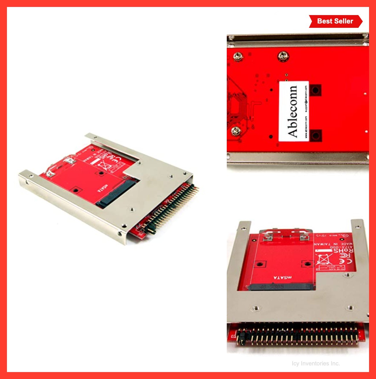 mSATA to 2.5 Inch IDE SSD Adapter Converter 44 Pin Aluminum Frame Bracket