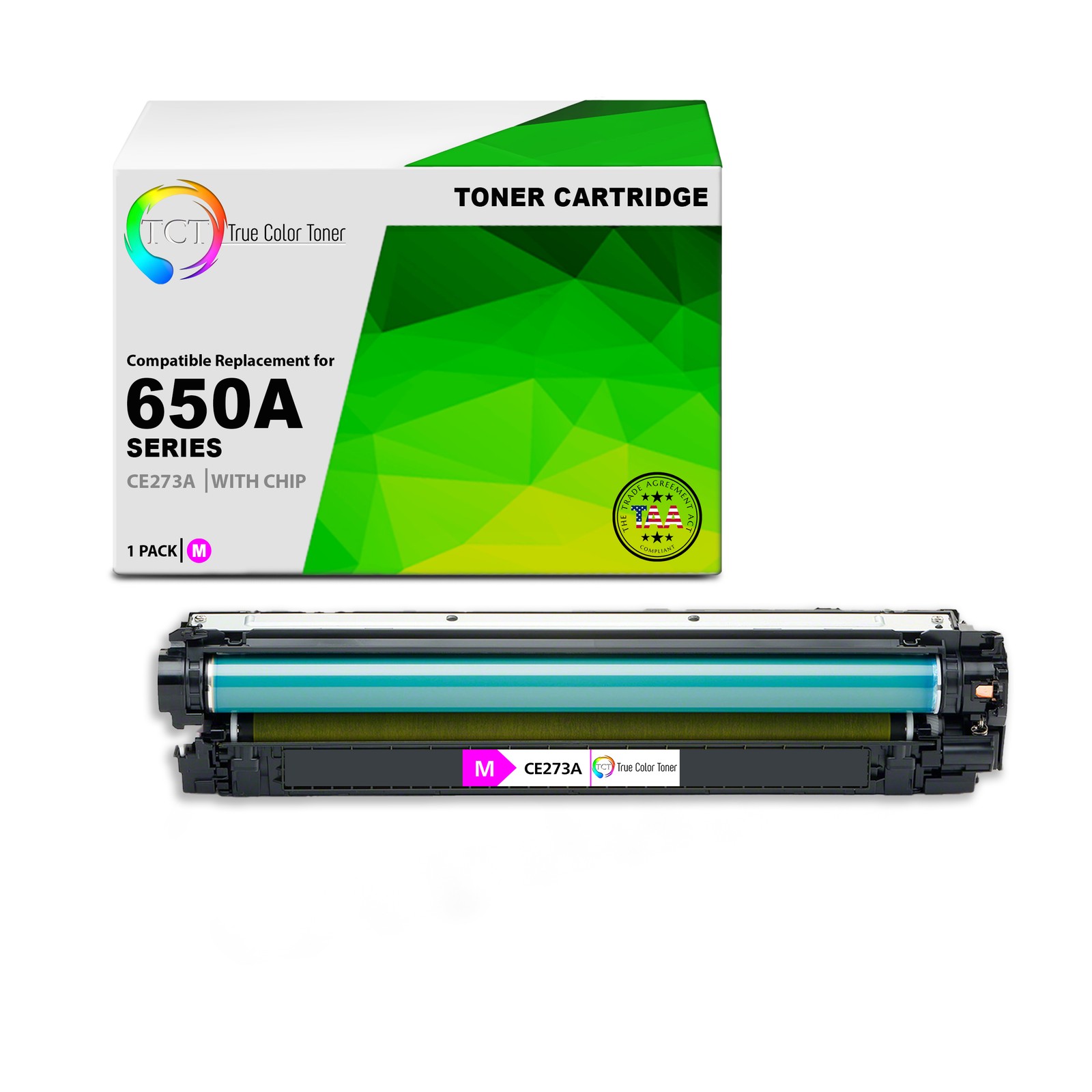 TCT CE273A TAA Compliant Toner Cartridge Replacement for HP CE273A - 650A