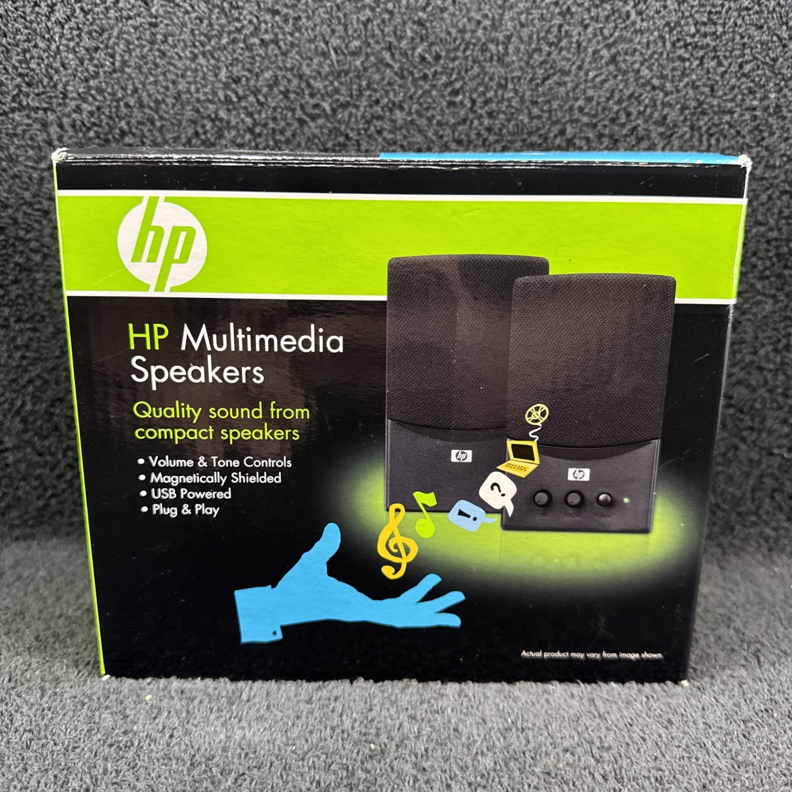 HP Multimedia 2.0 Computer Speakers USB Wired Plug & Play **NEW** Open Box