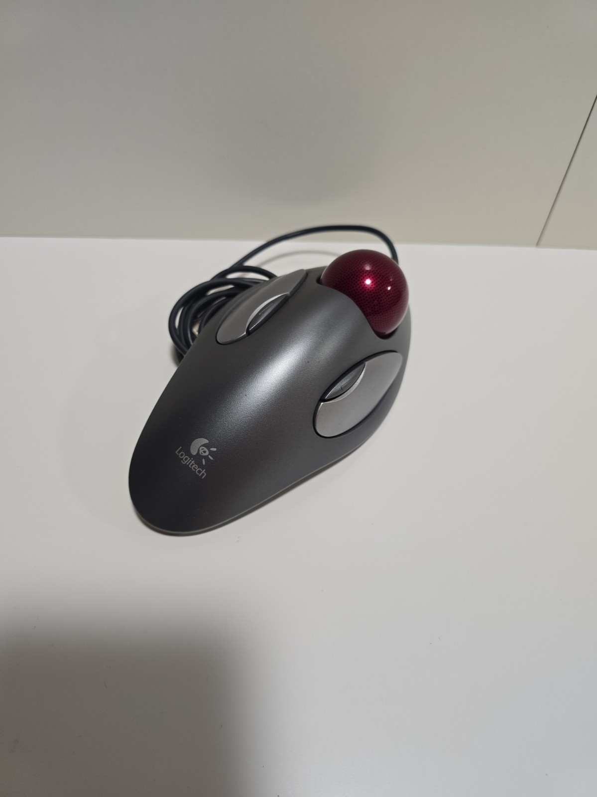 Logitech T-BC21 Trackball Mouse Wired USB Optical Scroll Wheel 3Btn 400DPI