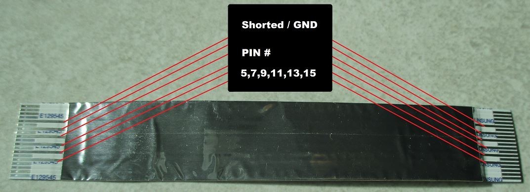 EUNSUNG AWM E129545 80C 90V VW-1 5" inch 19 pins Flex Flat Ribbon Cable
