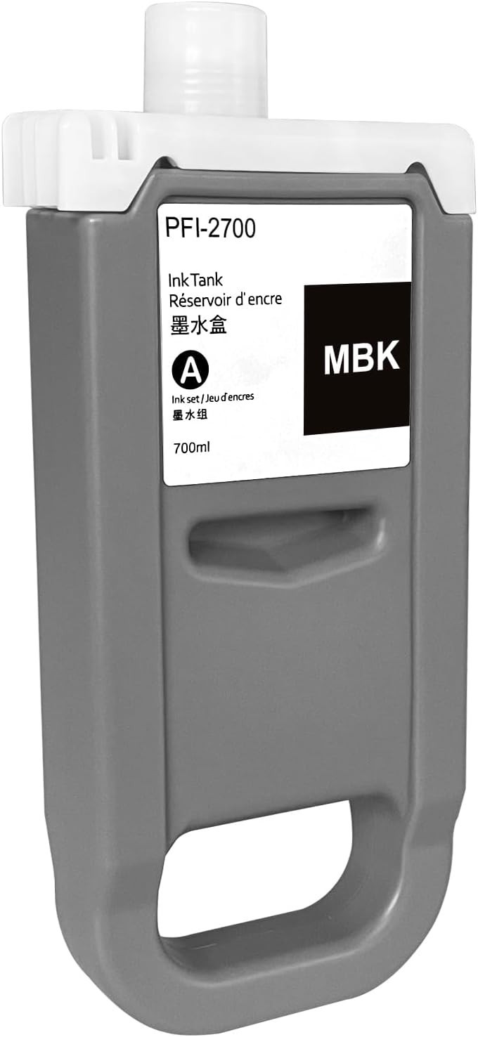 PFI-2700 Ink Cartridge Matte Black MBK for Canon IPF PRO-2600 PRO-4600 PRO-6600