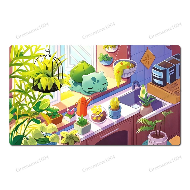 Bulbasaur Board Game Pokemon Table Playmat TCG CCG Mat Gaming Play Pad Mousepad