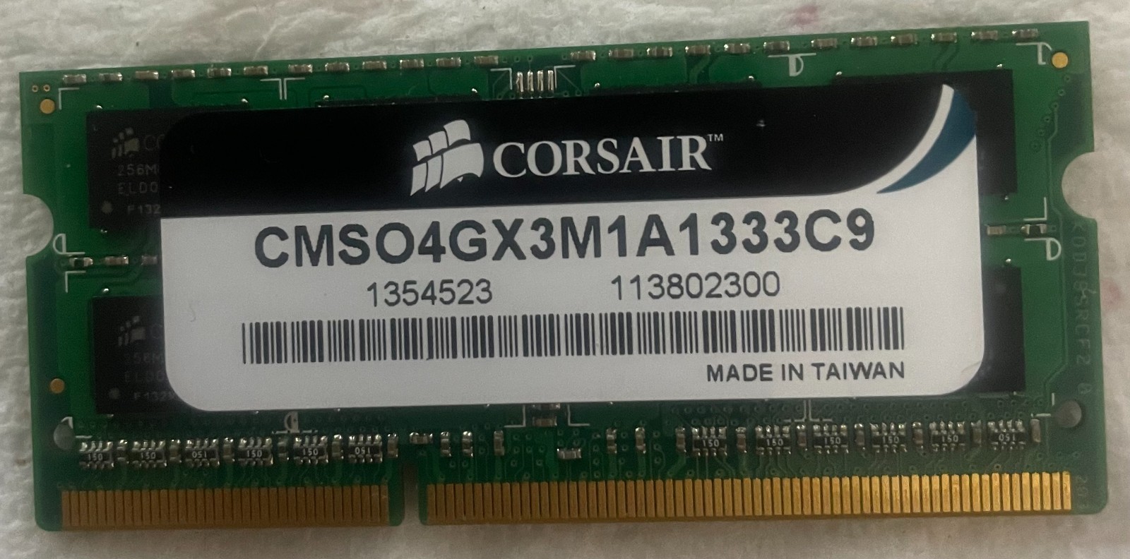 Corsair PC3-10666 4 GB SO-DIMM 1333 MHz PC3-10666 DDR3 Memory...