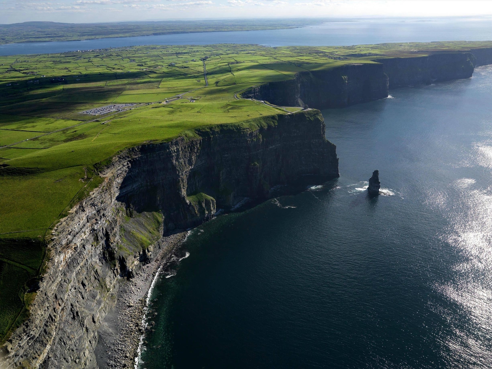 Landscape nature cliff sea coast ireland cliffs of Custom Gaming Mat Desk