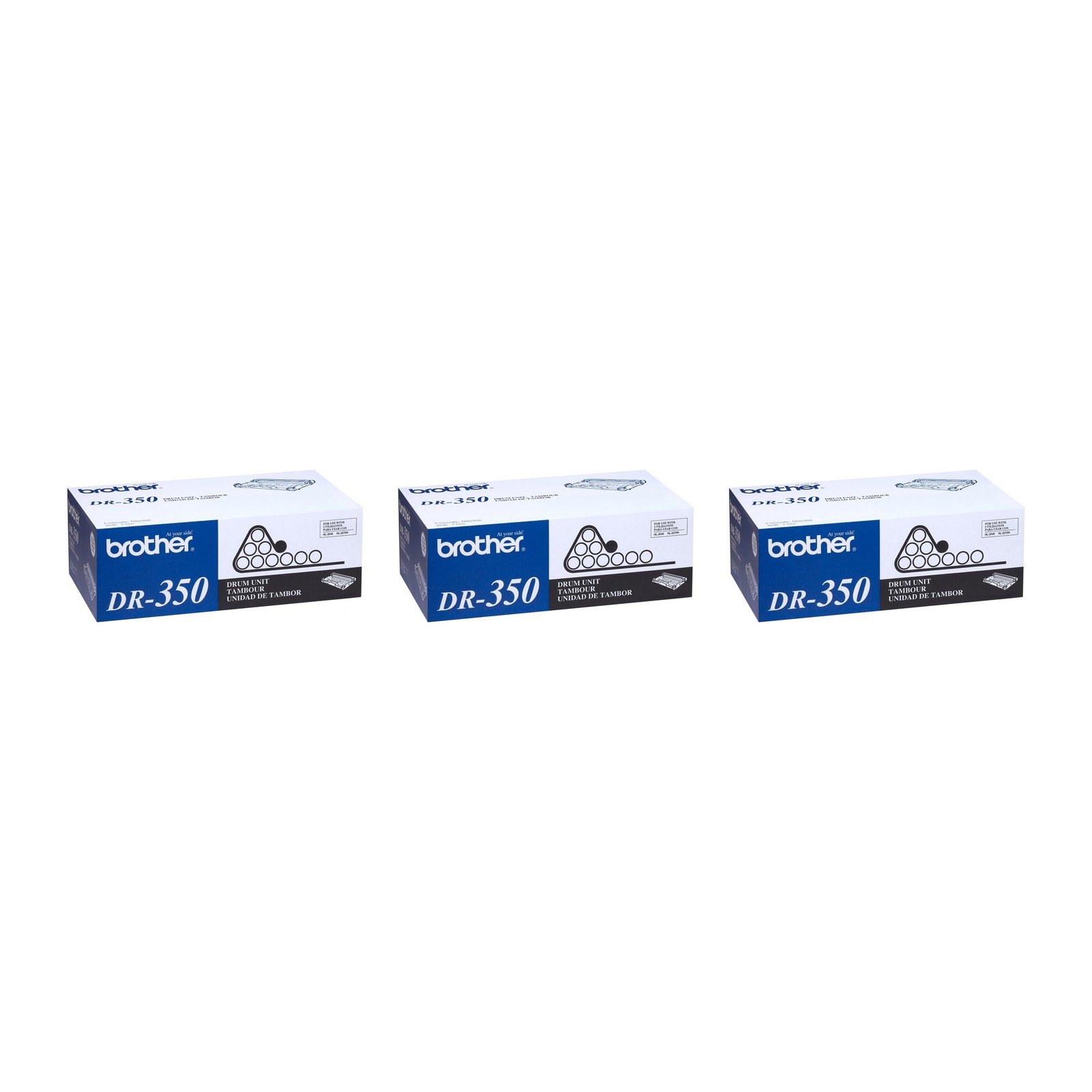 Brother DR350 Genuine OEM Drum Unit 3-Pack DCP-7020 IntelliFax
