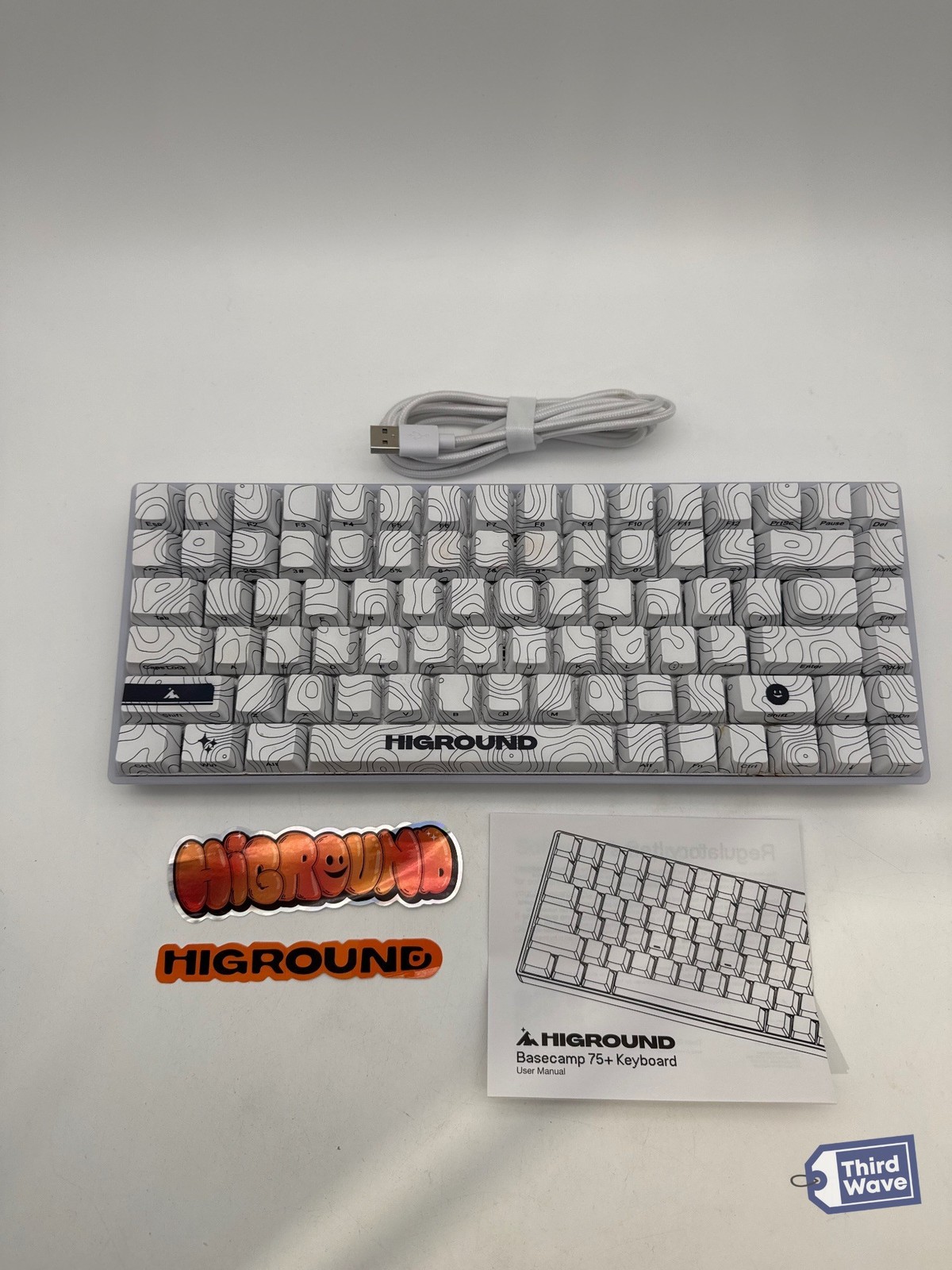 Higround Basecamp 75+ 75% Wired Mechanical TTC Milky Switch Snowstone