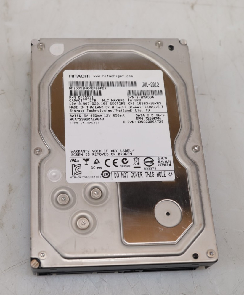 Hitachi Ultrastar 7K3000 HUA723020ALA640 2TB 3.5" SATA 6Gb/s 7200RPM HDD