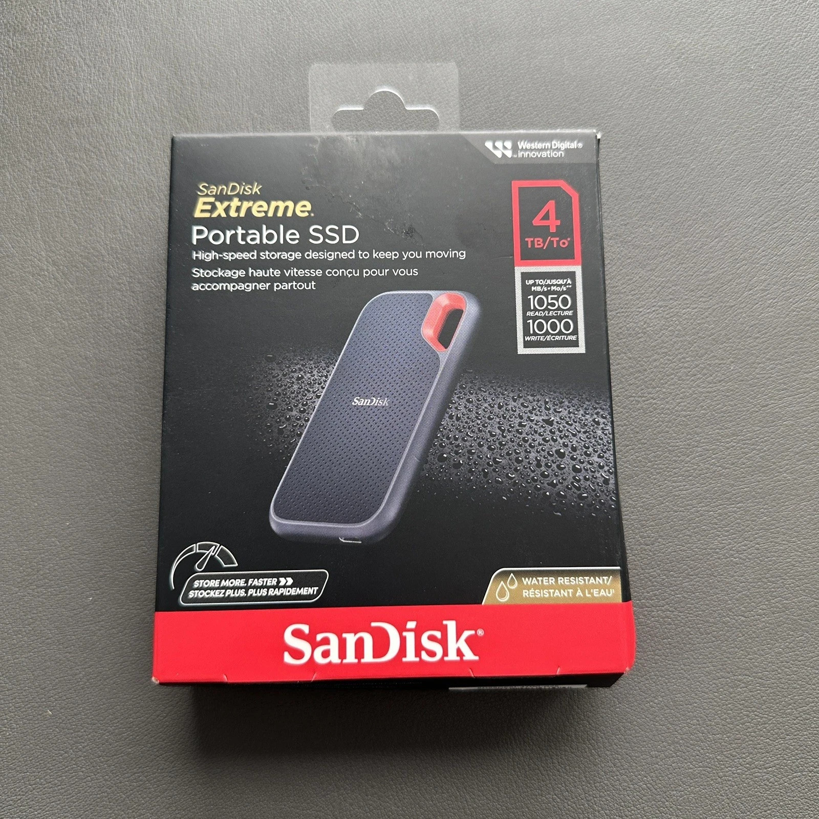 SanDisk Extreme 4TB USB-C Portable External SSD (SDSSDE61-4T00-G25) NEW