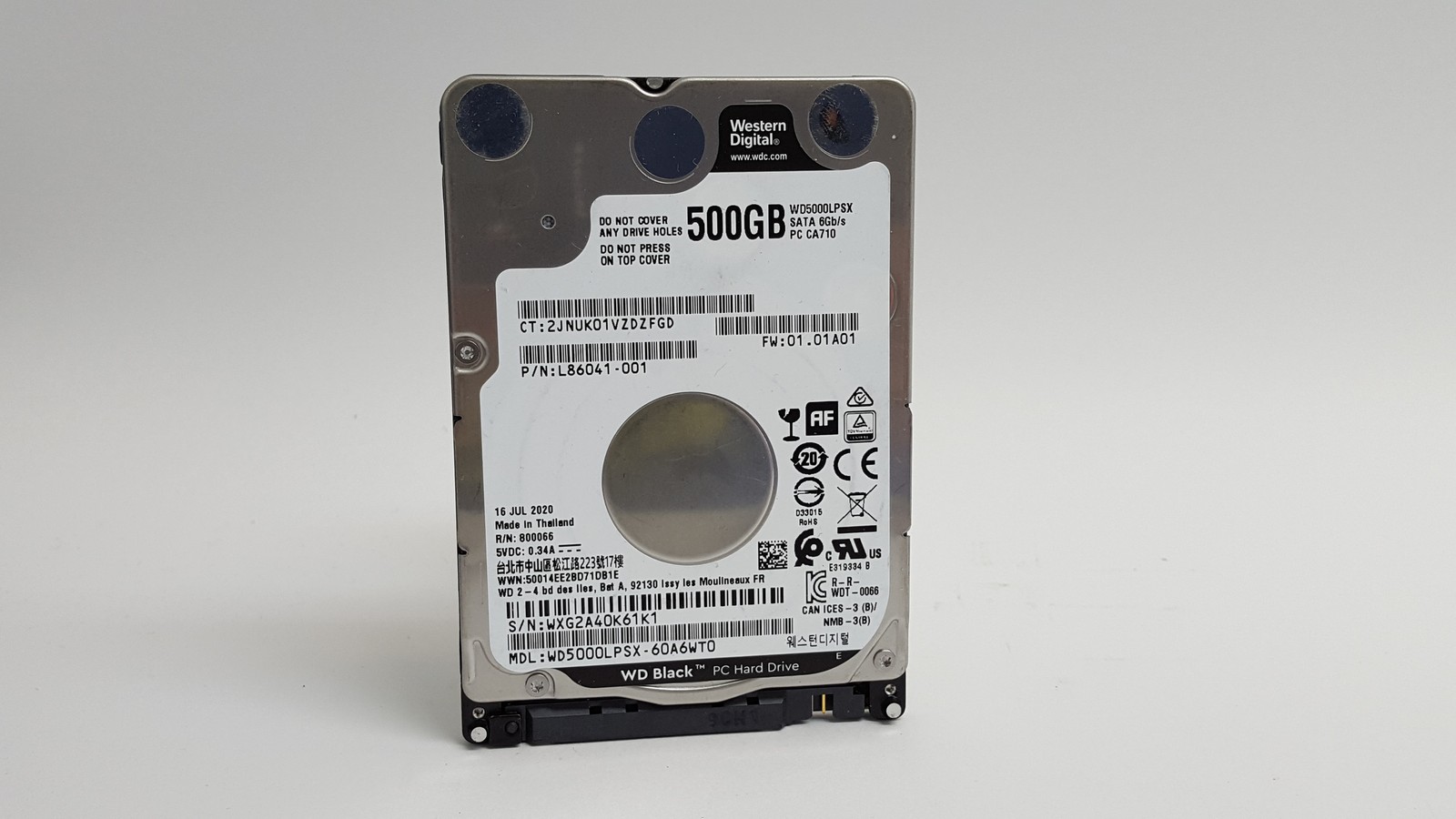 Western Digital  WD Black WD5000LPSX 500 GB SATA III 2.5 in Laptop Drive