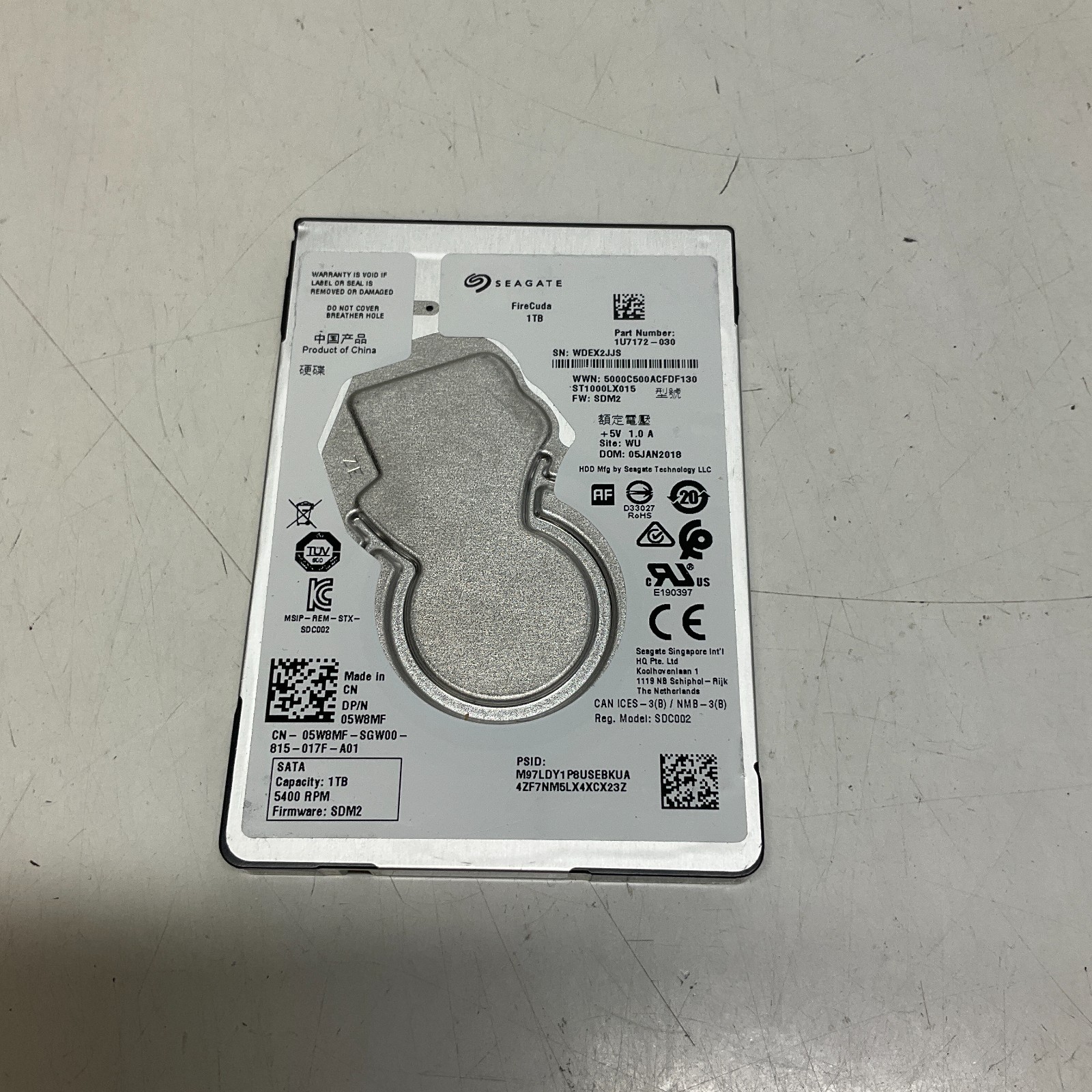 Seagate FireCuda 1TB 2.5" SATA III 6Gbps HDD ST1000LX015 Tested Wiped Working