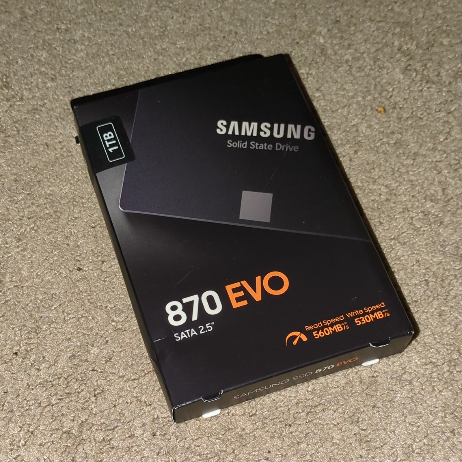 Samsung 870 EVO 1TB 2.5in SATA Internal SSD MZ-77E1T0B/AM 560/530MB/s