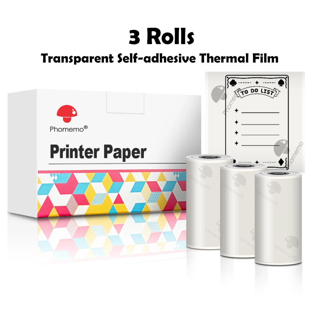 Phomemo T02 Mini Thermal Printer Wireless Bluetooth Inkless Sticker Label Maker