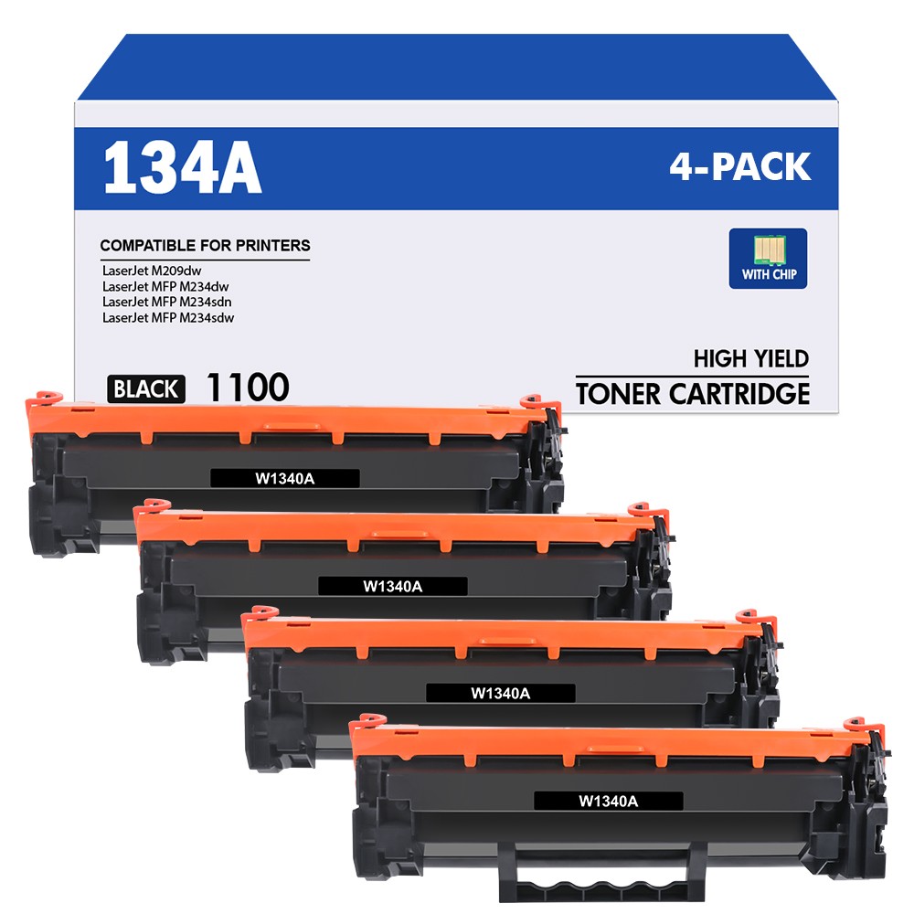 1-4PK 134A Toner Cartridge With Chip For HP Laserjet M209dw MFP M234dw M234sdw