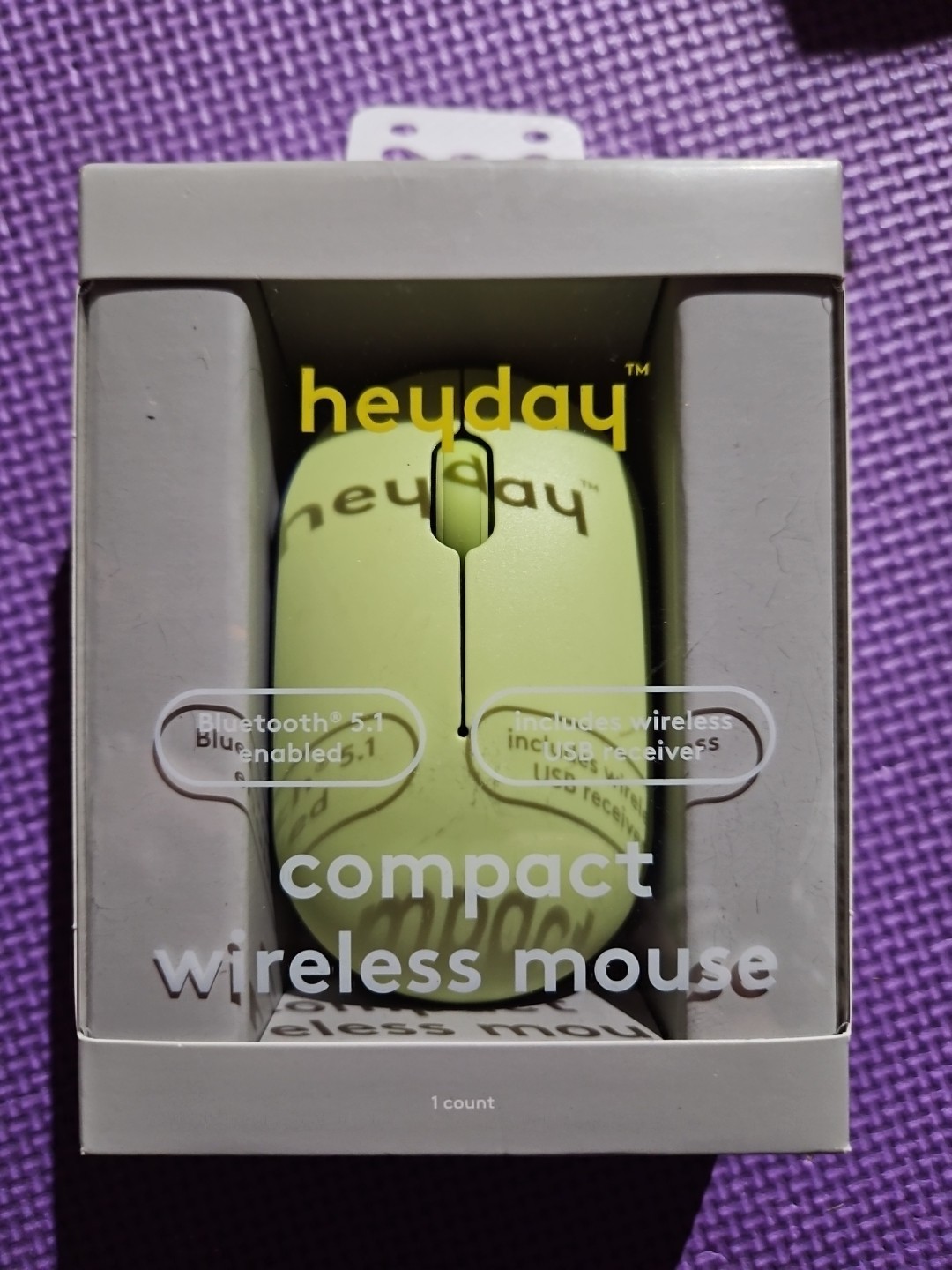 Heyday Compact Wireless Mouse  Bluetooth enabled - Pastel Lime- New- Sealed