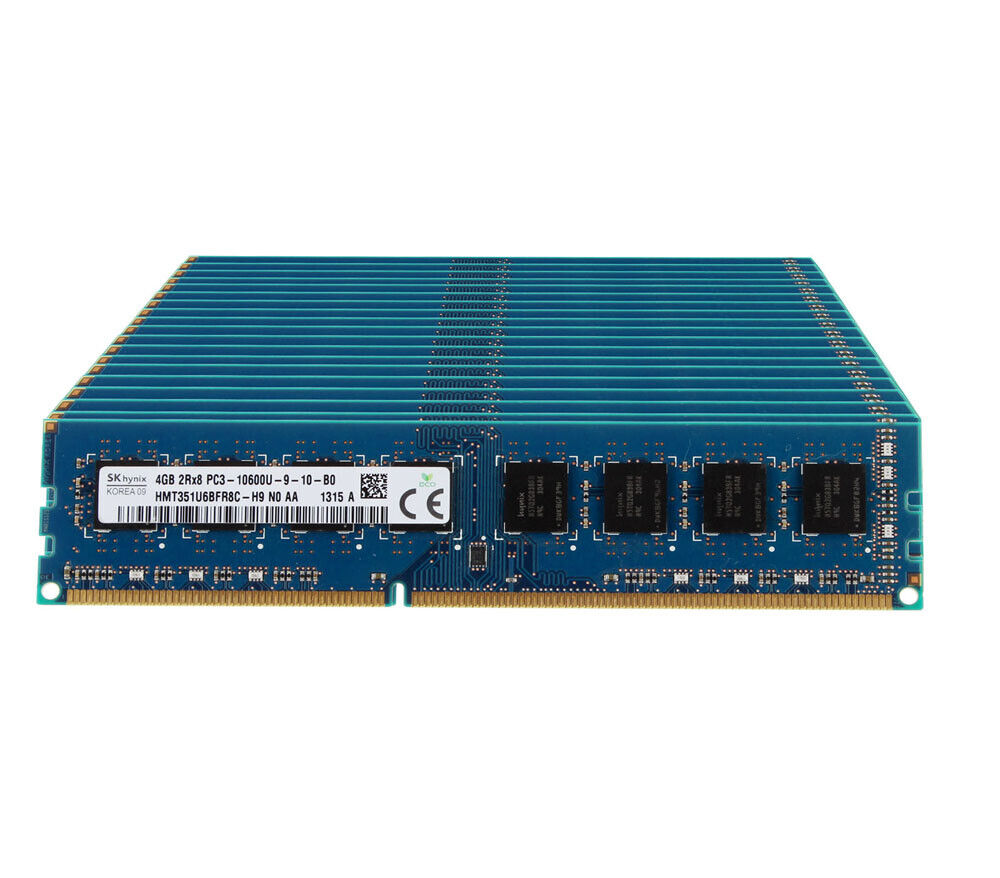 10PCS For SK Hynix 4GB 2Rx8 PC3-10600 DDR3 1333MHz CL9 DIMM Desktop Memory RAM 