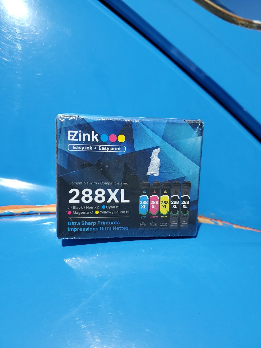 EZ ink 288XL 2 Black, 1 Cyan, 1 Magenta and 1 Yellow Cartridge Sealed New
