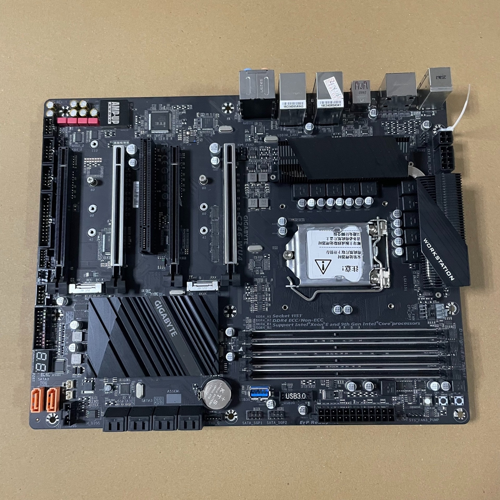FOR GIGABYTE C246-WU4 LGA1151 DDR4*4 128GB ATX Motherboard Test OK