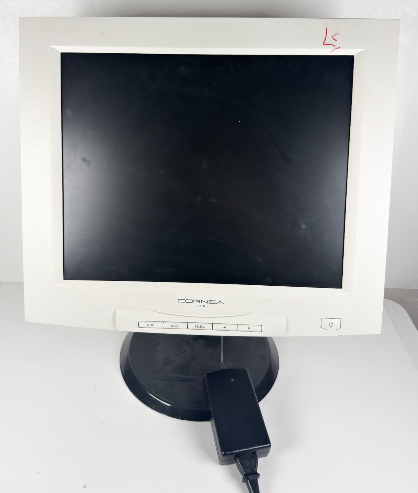 Vintage 2002 CORNEA CT1700 Flat Panel TFT LCD 17" VGA Monitor + AC Power Adapter