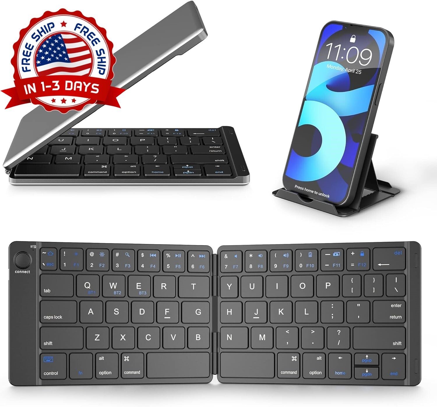 Teclado Inalámbrico plegable para Table, Smartphone y Ordenador Mini Teclado NEW