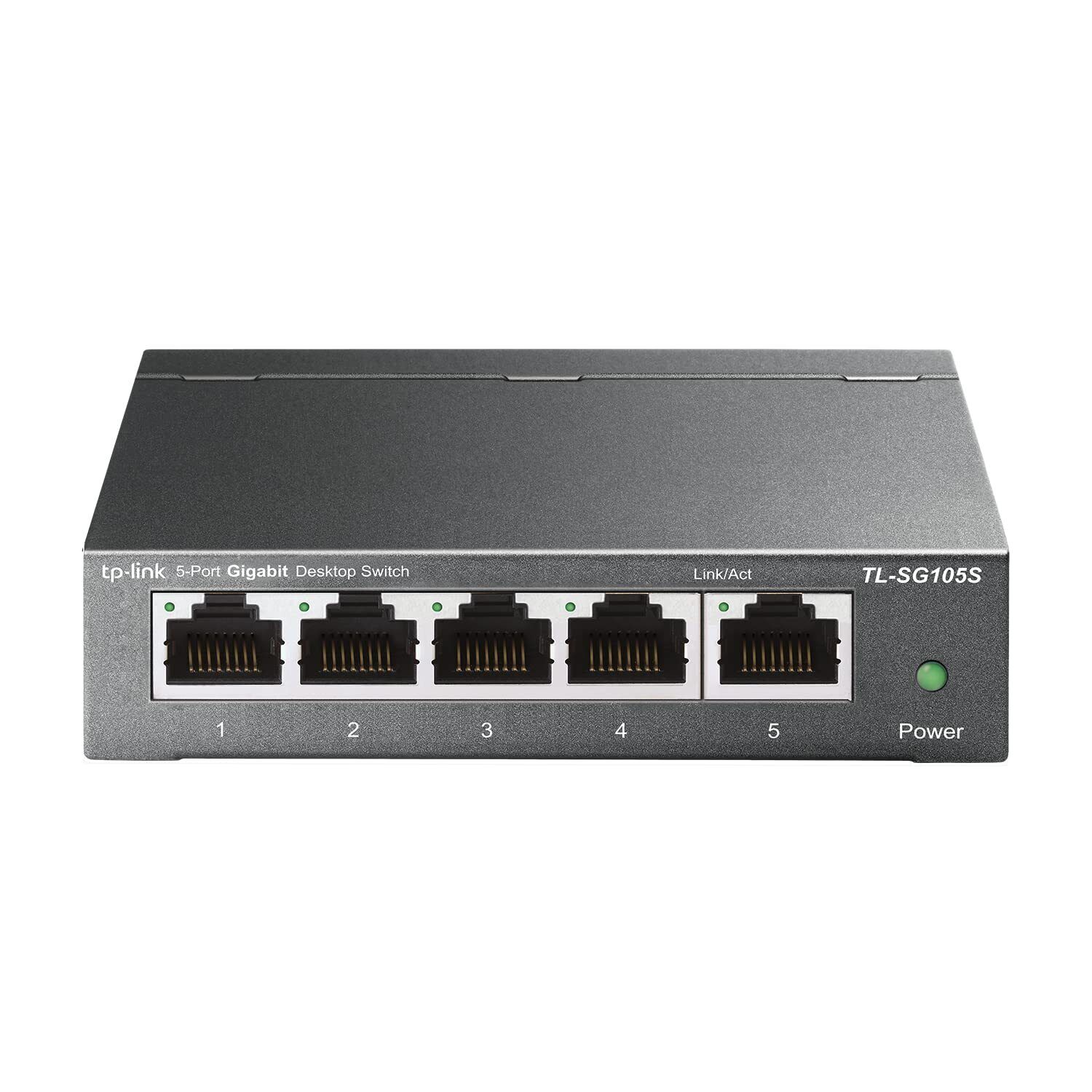 TP-Link TL-SG105S 5 Port Gigabit Ethernet Switch Desktop/Wall-Mount Plug & Pla