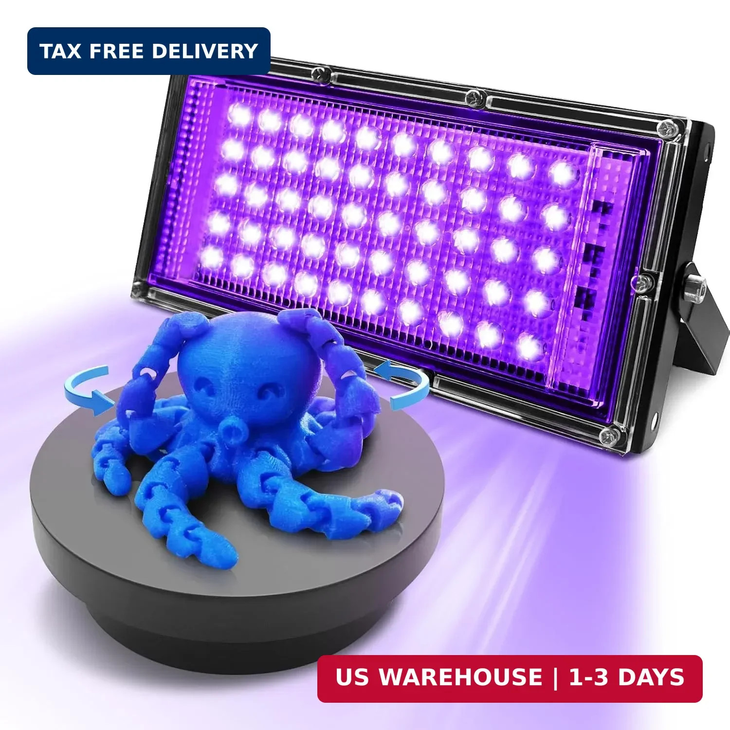 3D Printer UV Resin Curing Light with Turntable 360°Rotating Stand for SLA DLP L