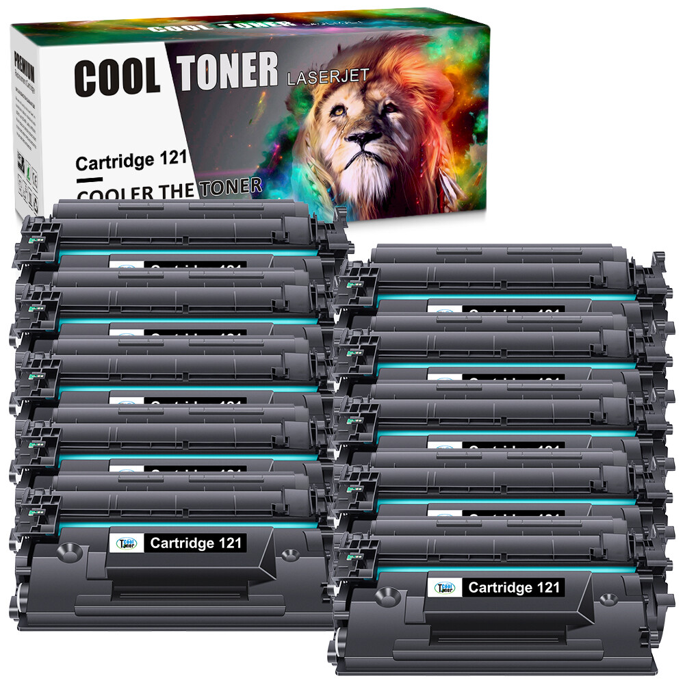 10 PK 3252C001 Black Toner Cartridge For Canon 121 Image Class D1650 D1620