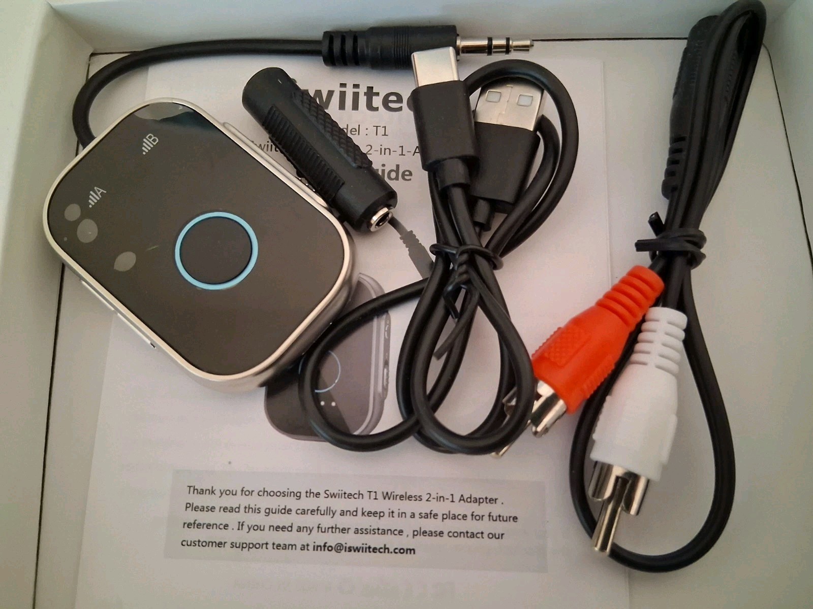 NEW Wireless Bluetooth Receiver & Transmitter RCA to 3.5mm Aux Audio Adapter