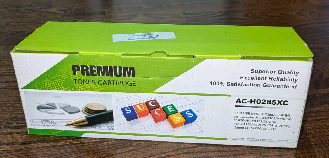 Premium Black Toner Cartridge AC-H0285XC In Box HP LaserJet Canon Jumbo HE-CE285