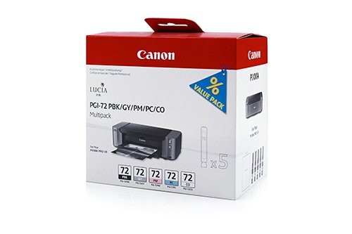 Canon PGI-72 Photo Black Grey Photo Magenta Photo Cyan Chroma Ink Cartridge Comb