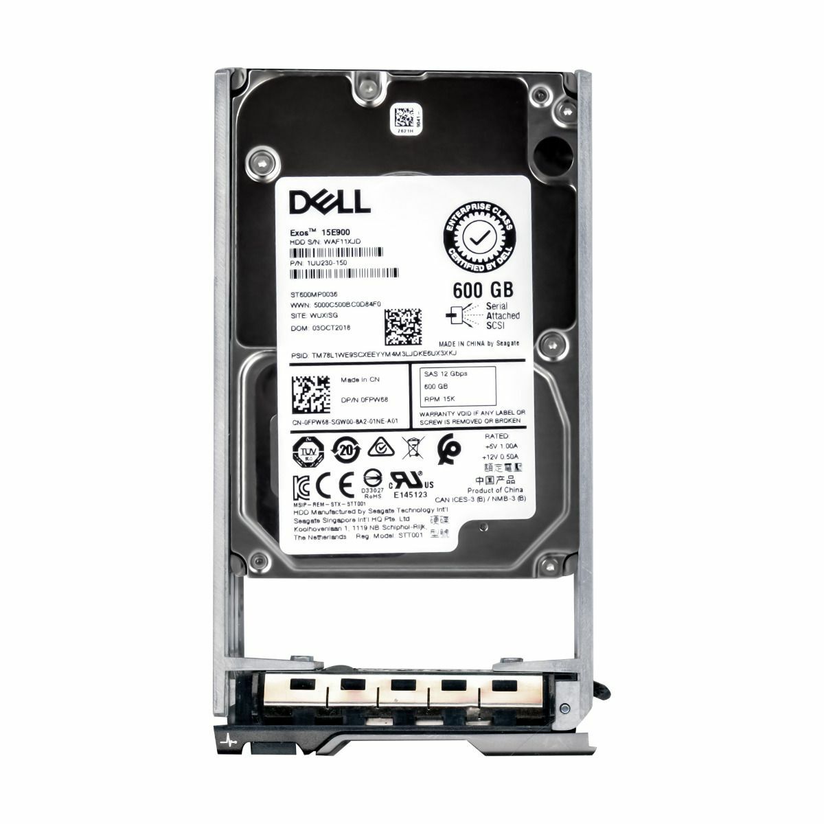 HARD DRIVE DELL 0FPW68 FPW68 600GB 15000RPM 256MB SAS-3 ST600MP0036 2.5'' inch