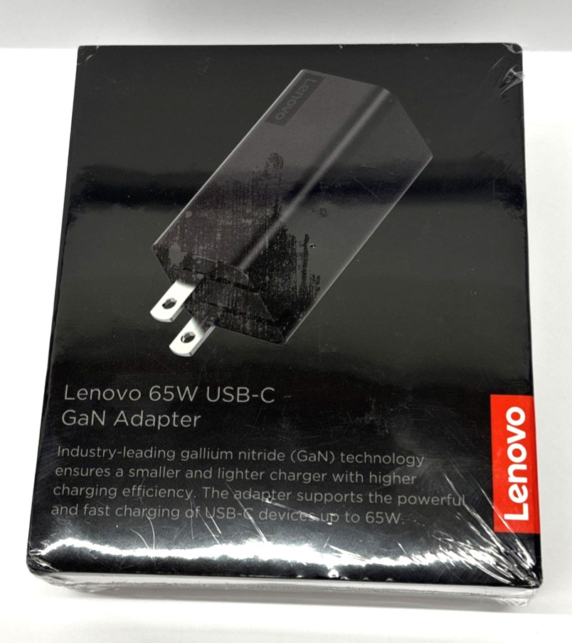 Lenovo 65W USB-C GaN Adapter (NEW/SEALED)