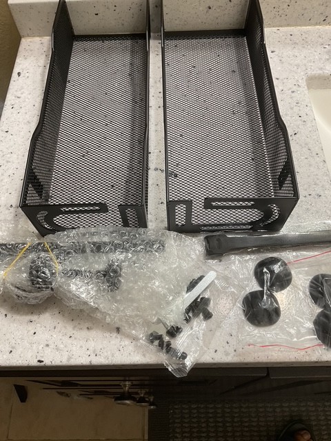 Bandeja de gestión de cables debajo del escritorio, paquete de 2, organizador.
