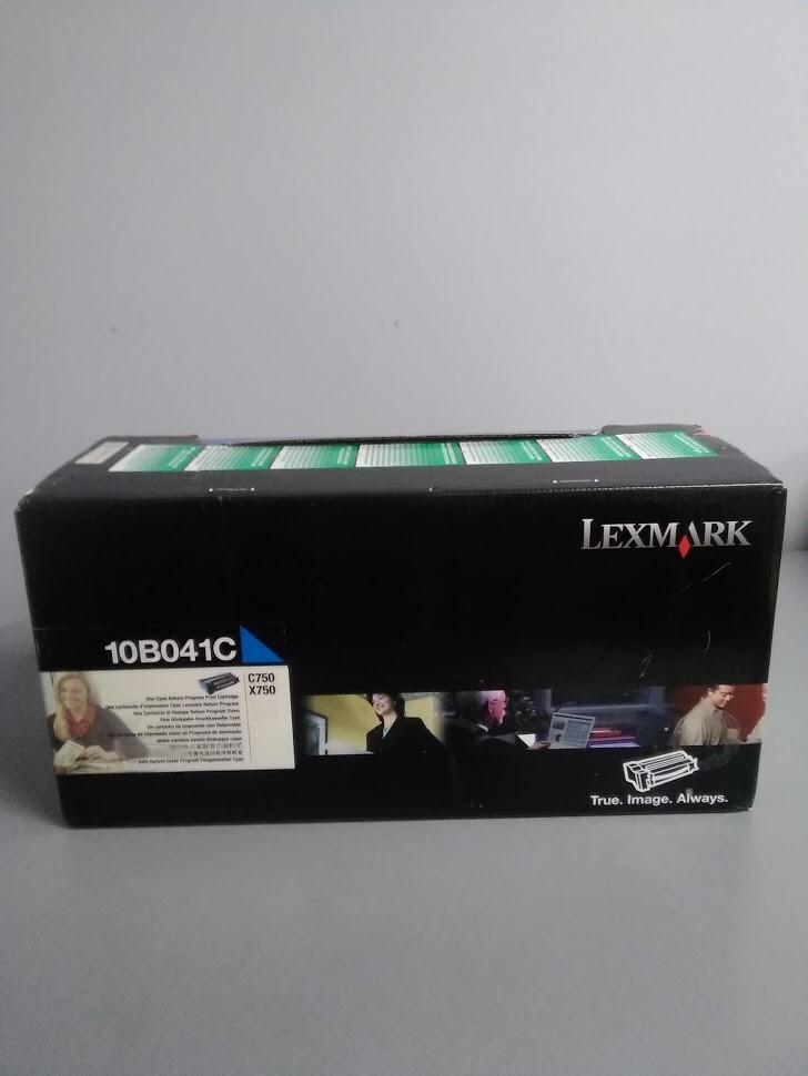 Lexmark 10B041C Cyan Print Cartridge for use in C750, X750  Sealed