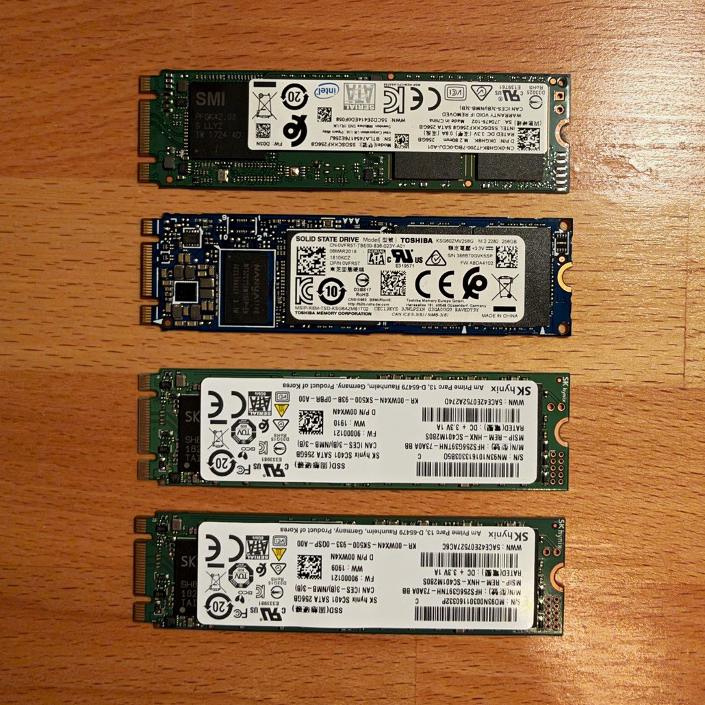 256GB M.2 2280 SATA SSDs, priced per drive with a discount for buying multiple.
