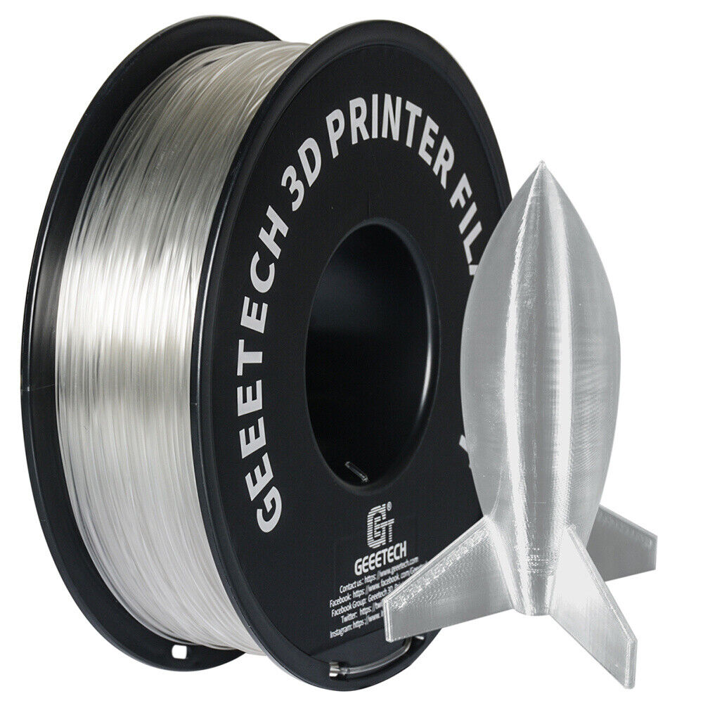 GEEETECH 3D Printer Filament High Quality PLA Transparent 1.75mm 1KG/roll FDM