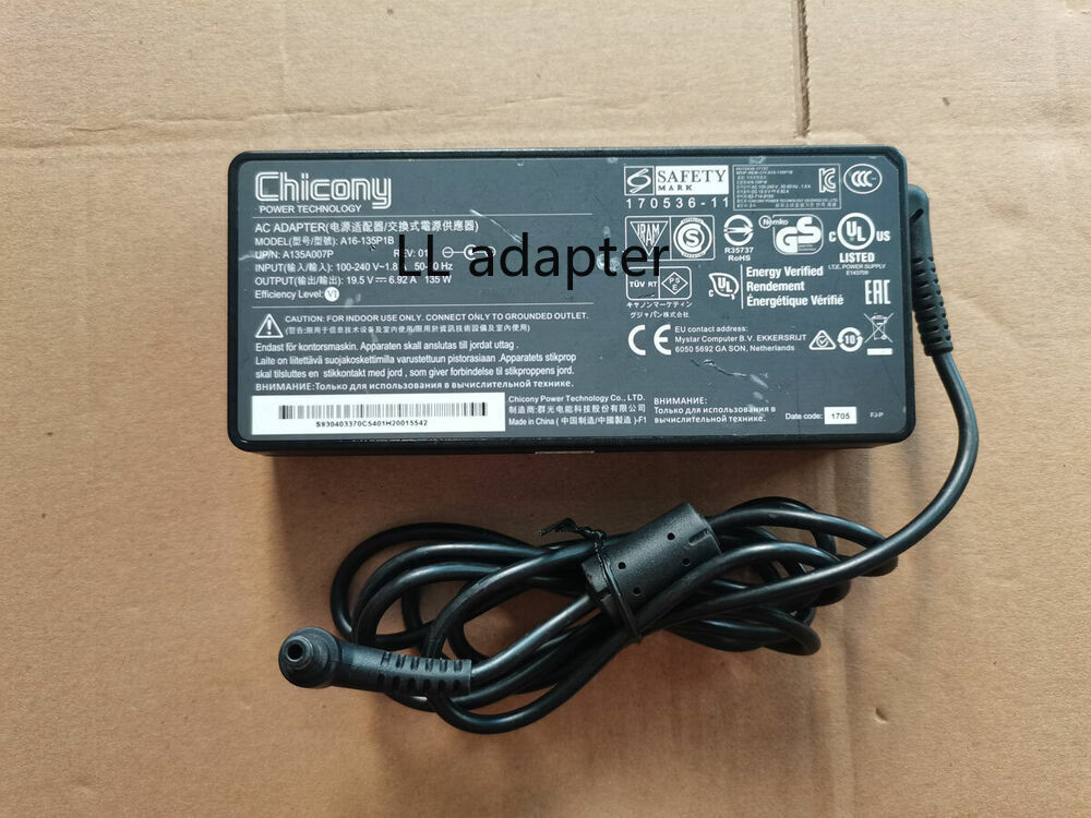 Original Chicony A16-135P1B 19.5V 6.92A 135W charger F MSI Apache GE62 7RD-471CA